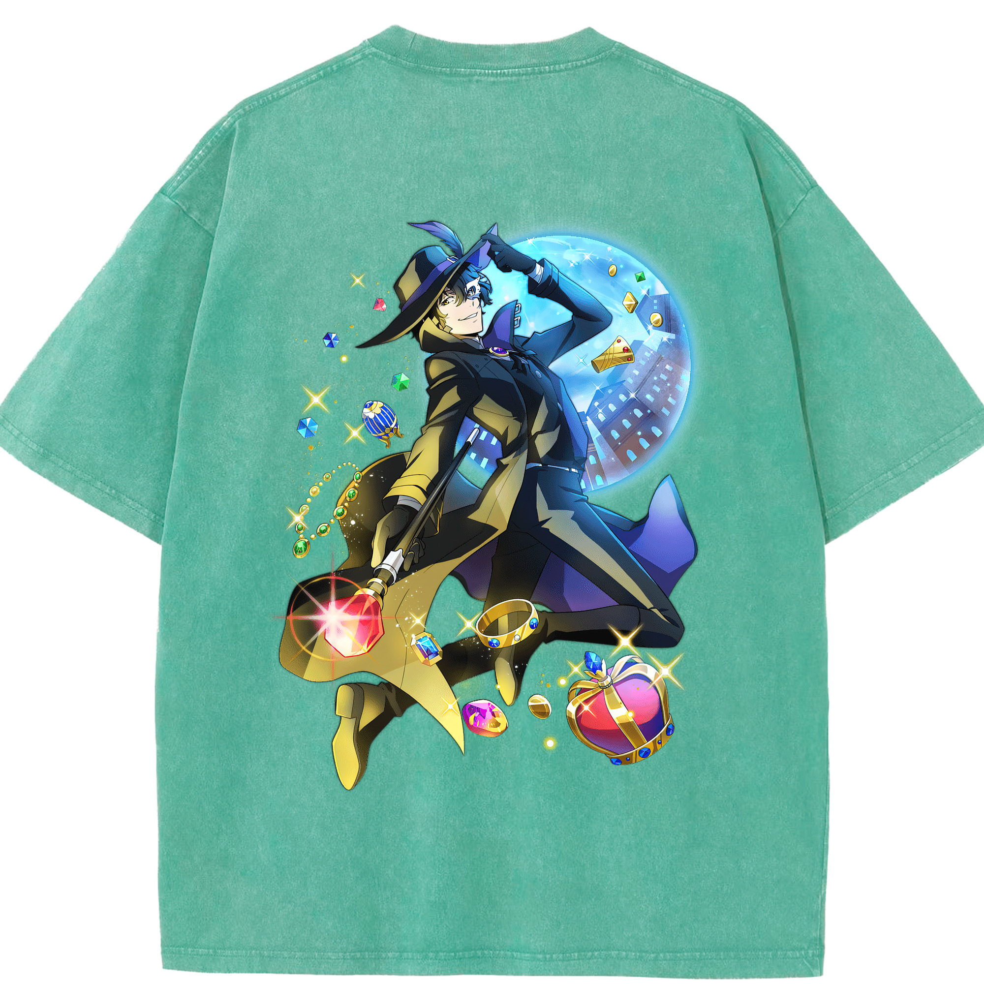 （画像用） 文豪ストレイドッグス Bungo Stray Dogs 綿100% ヴィンテージ風 半袖Tシャツ（背面プリント）